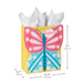Large yellow butterfly Mother’s Day gift bag, 10.4" × 13" × 5.7"