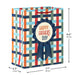 Blue Ribbon on Basketweave Medium Father's Day Gift Bag