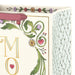Close up of floral linen-textured gift bag 