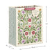 Large ivory botanical Mother’s Day gift bag, 10.4" × 13" × 5.7"
