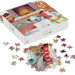 Let's Get Cozy Fireside Scene 1000-piece jigsaw puzzle featuring a warm and inviting fireside home scene.