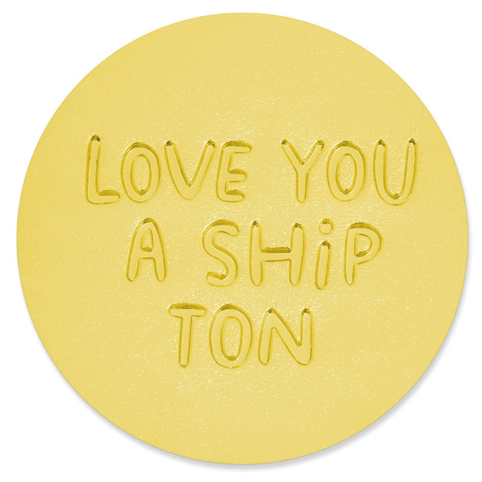 Hallmark : Love You a Ship Ton Boat Metal Pocket Token