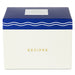Blue and White Recipe Organizer Box With Recipe Cards