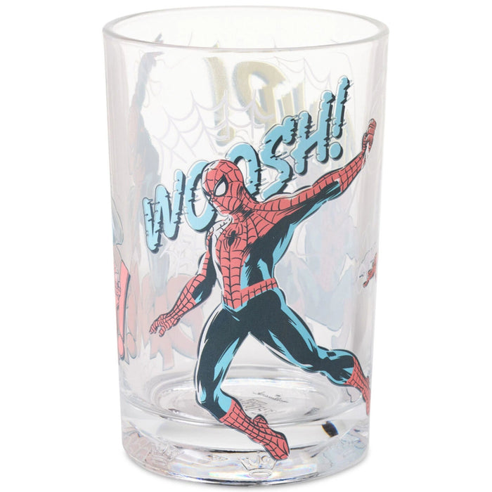 Marvel Spider-Man Collectible Drinking Glass 13.5 oz featuring colorful superhero artwork on a durable clear glass, perfect for Marvel fans, collectors, and everyday beverage use.