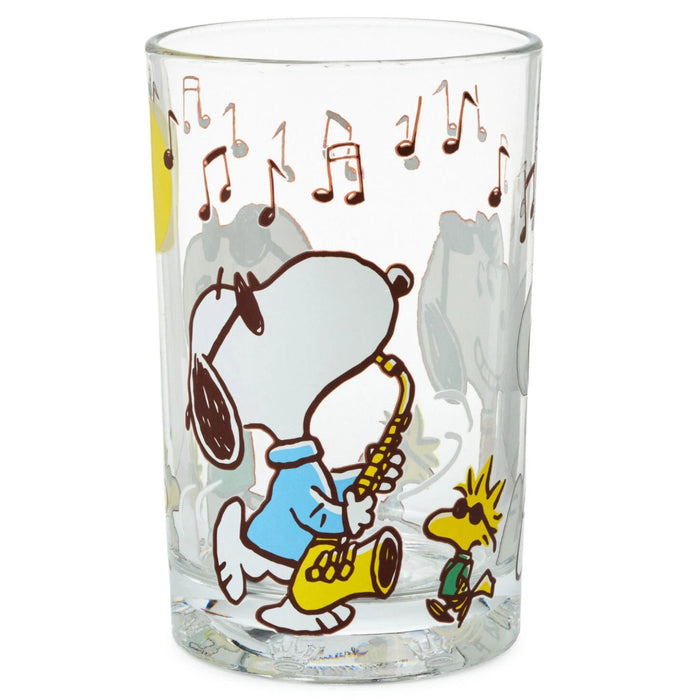 Peanuts® Joe Cool Collectible 13.5 oz. clear drinking glass featuring Snoopy as Joe Cool with licensed Peanuts artwork on durable glass drinkware.