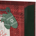 6.5-inch small Christmas gift bag featuring a rustic sled design with cozy winter-inspired artwork.