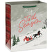 9.6-inch medium Christmas gift bag featuring a vintage-inspired sleigh design with classic holiday artwork.