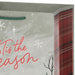 9.6-inch medium Christmas gift bag featuring a vintage-inspired sleigh design with classic holiday artwork.