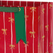 13-inch large Christmas gift bag featuring a red background with elegant gold bows for festive holiday gift presentation.
