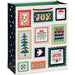 9.6-inch medium Christmas gift bag featuring a playful winter stamps-inspired design with festive seasonal artwork.