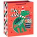 13-inch large Christmas gift bag featuring playful dinosaurs and a festive “Ho Ho Ho” message.