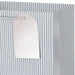 9.6-inch medium Christmas gift bag with stripes, rose gold snowflakes, and a gift tag