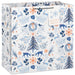 15-inch extra-deep white Christmas gift bag featuring a classic winter toile design and gift tag.