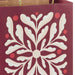 9.6-inch medium dark red Christmas gift bag featuring an abstract floral design.