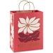 13-inch large red Christmas gift bag featuring a modern poinsettia design.