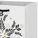 6.5-inch small Christmas gift bag featuring gold snowflakes on a black background.