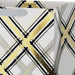 13-inch large holiday gift bag featuring black and gold plaid on a white background.