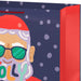 15-inch extra-deep Christmas gift bag featuring a glittery Santa design and “Holly Jolly” theme.