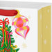 9.6-inch medium white Christmas gift bag featuring a pink and orange bow tree design with a gift tag.