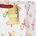 13-inch large white Christmas gift bag featuring colorful candy cane designs.