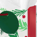 6.5-inch small Christmas gift bag featuring evergreen sprigs with a gift tag and tissue paper.