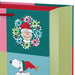 15.5-inch extra-large Christmas gift bag featuring Snoopy and Charlie Brown in a festive grid design.