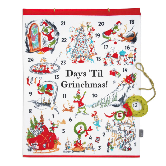 Hallmark Dr. Seuss How the Grinch Stole Christmas Storybook Countdown Calendar featuring a festive Grinch-themed design