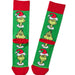Dr. Seuss Grinch Smirks novelty crew socks featuring a playful smirking Grinch Christmas design