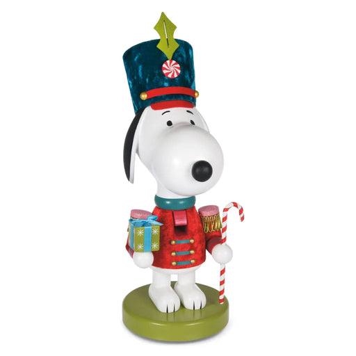 Peanuts Snoopy 13.25-inch drum major nutcracker figurine for Christmas holiday décor