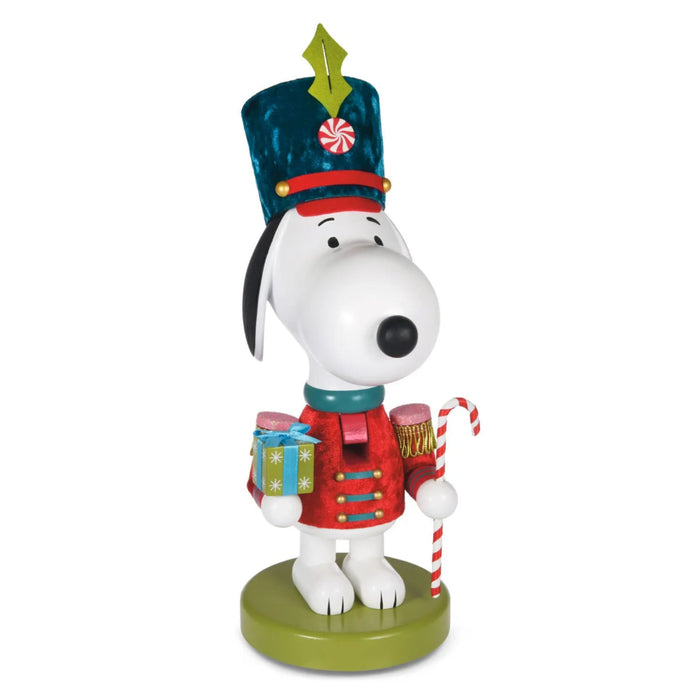 Peanuts Snoopy 13.25-inch drum major nutcracker figurine for Christmas holiday décor