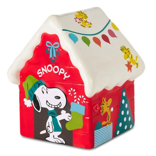 Peanuts Snoopy's Doghouse 8-inch figurine with sound feature for holiday and collectible display