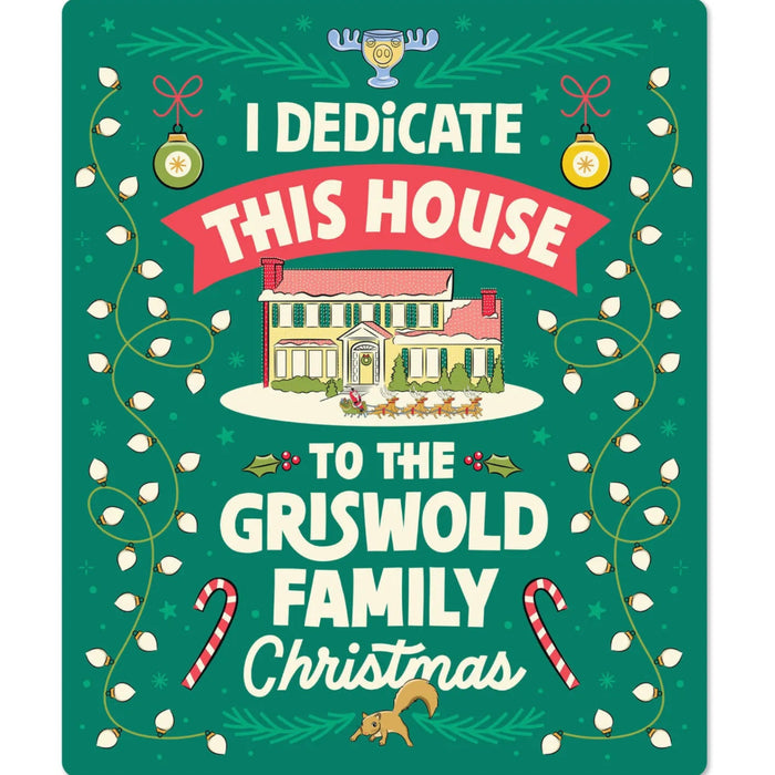 National Lampoon's Christmas Vacation 50 x 60-inch throw blanket with festive movie-themed design