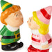 Set of 2 Elf Buddy and Jovie salt and pepper shakers with festive character designs.