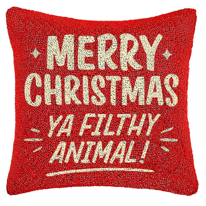 Home Alone Ya Filthy Animal 16 x 16-inch throw pillow with festive movie-inspired design