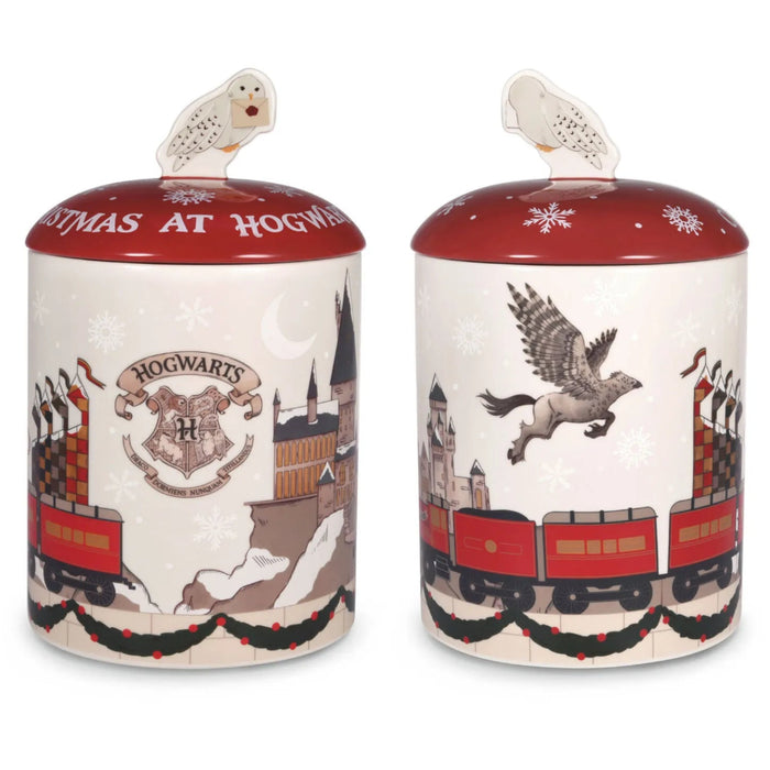 Harry Potter Hogwarts treat jar with magical themed design for storing cookies and candies