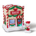 Magic Snowman Village musical bakery and baker tabletop decorations with lights, set of two