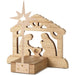 Lighted Nativity Shadowcaster tabletop decoration creating a festive shadow effect for Christmas décor