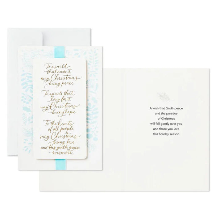 Hallmark Peace to a World boxed Christmas cards featuring a meaningful holiday peace message, pack of 12