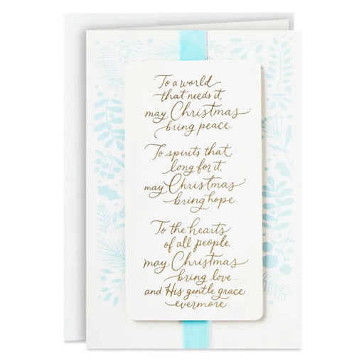 Hallmark Peace to a World boxed Christmas cards featuring a meaningful holiday peace message, pack of 12