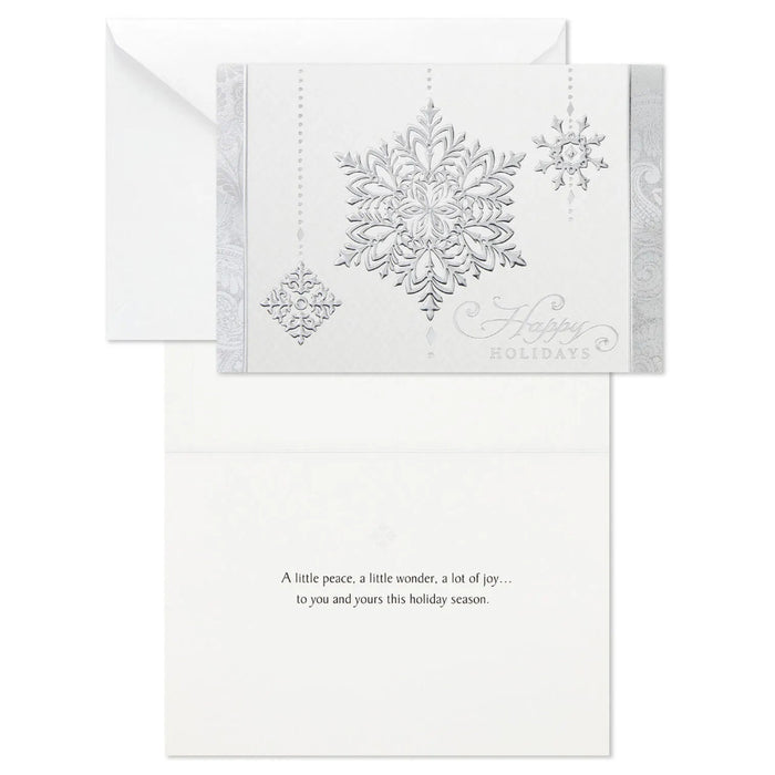 Hallmark Silver Snowflakes Boxed Holiday Cards Pack of 40
