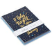 Hallmark Gold Stars on Blue packaged Christmas cards featuring gold stars on a blue background, set of 5