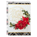Hallmark Merry Christmas poinsettia wreath boxed Christmas cards, pack of 16