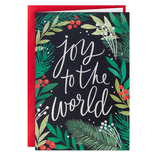 Hallmark Joy to the World packaged Christmas cards featuring a classic holiday design, set of 5