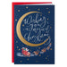 Hallmark Santa and Crescent Moon boxed Christmas cards pack of 16 featuring a festive nighttime holiday design