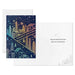 Hallmark Sparkling Homes at Night boxed Christmas cards featuring glowing homes in a festive nighttime winter scene, pack of 16