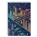 Hallmark Sparkling Homes at Night boxed Christmas cards featuring glowing homes in a festive nighttime winter scene, pack of 16