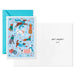 Hallmark Festive Dogs on Blue packaged Christmas cards featuring festive dogs on a blue background, set of 5
