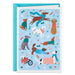 Hallmark Festive Dogs on Blue packaged Christmas cards featuring festive dogs on a blue background, set of 5