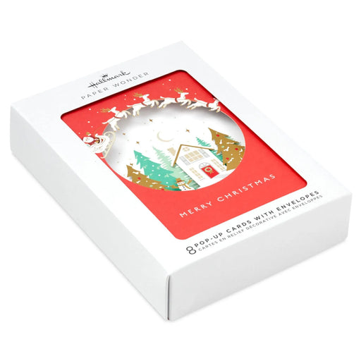 Hallmark Cozy Winter Home boxed Christmas cards featuring a warm winter home scene, pack of 8