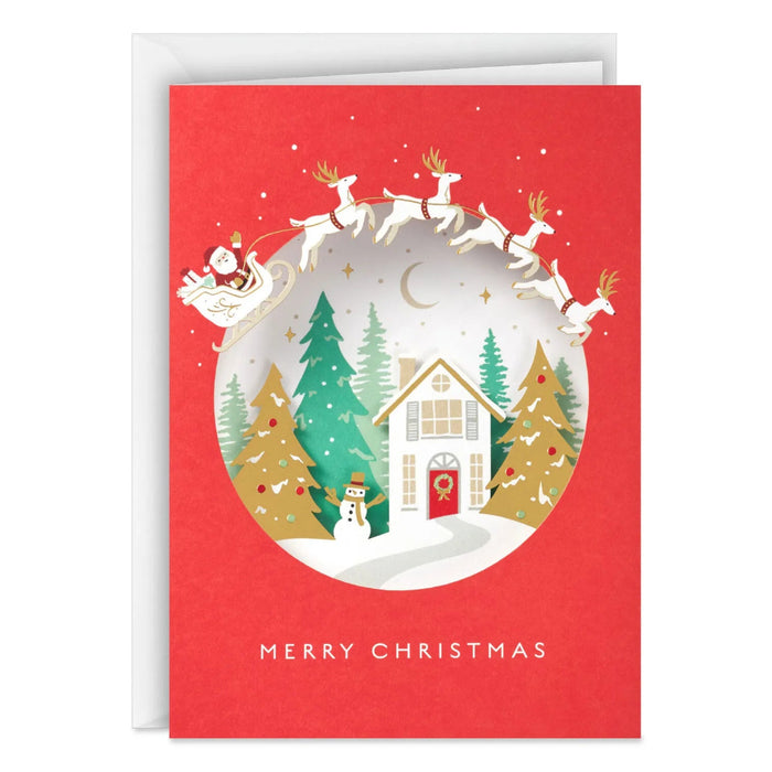 Hallmark Cozy Winter Home boxed Christmas cards featuring a warm winter home scene, pack of 8